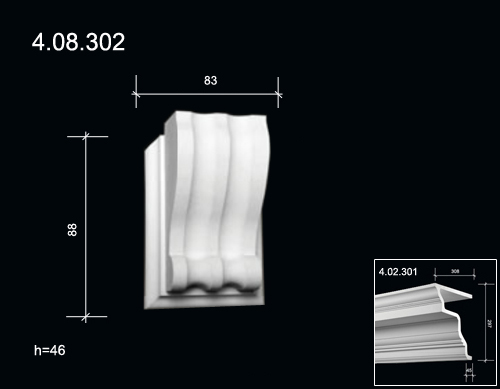 4.08.302  Polyurethane decorative elements