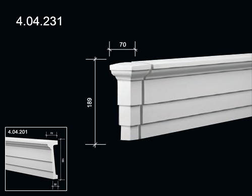 4.04.231  Polyurethane decorative elements