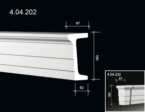  4.04.202  Polyurethane friezes and architraves