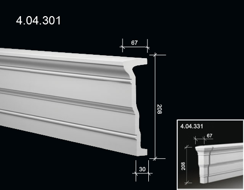  4.04.301  Polyurethane friezes and architraves