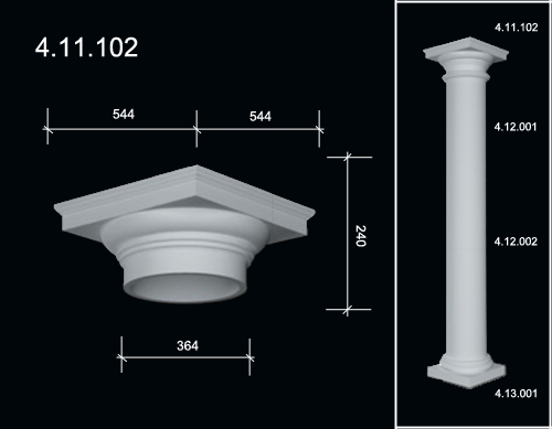 4.11.102 Polyurethane column capitol