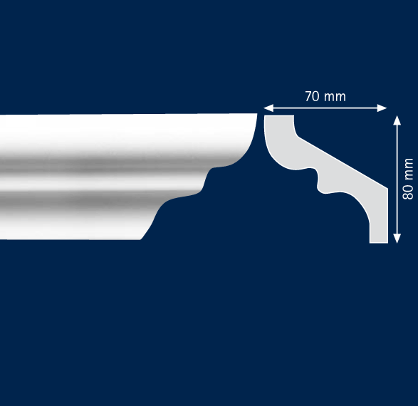 S80 Потолочный багет из полистирола