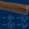 Polyurethane beam DARK OAK