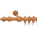 Curtain rods cherrywood with wooden end cups