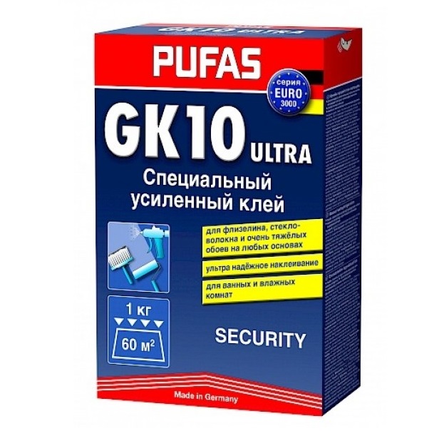 SECURITY GK10 Līme stiklšķiedrai un flizelīnam