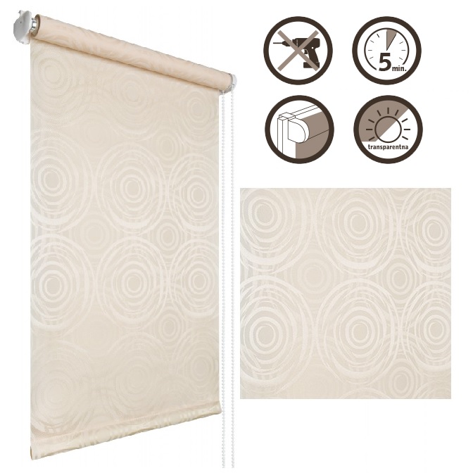 01 Mini Roller blinds Kola / cream