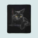 Флисовый плед Черная кошка