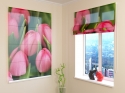 Roman Blind April tulips