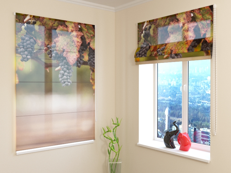 Roman Blind Autumn Grapes