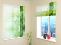 Roman Blind Green Bamboo 