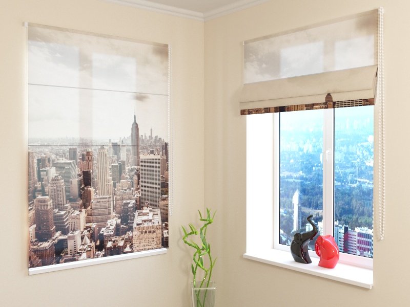 Roman Blind Manhattan aerial view