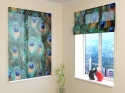 Roman Blind Beautiful Peacock 2