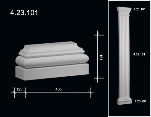 4.23.101 Polyurethane facade pilasters