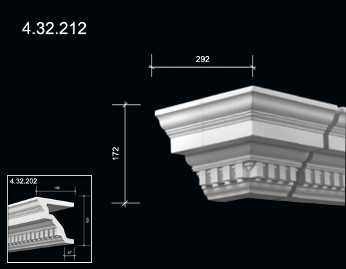 4.32.212  Polyurethane decorative elements